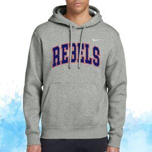 Nike Club Fleece Pullover Hoodie Grey Heather Rebels